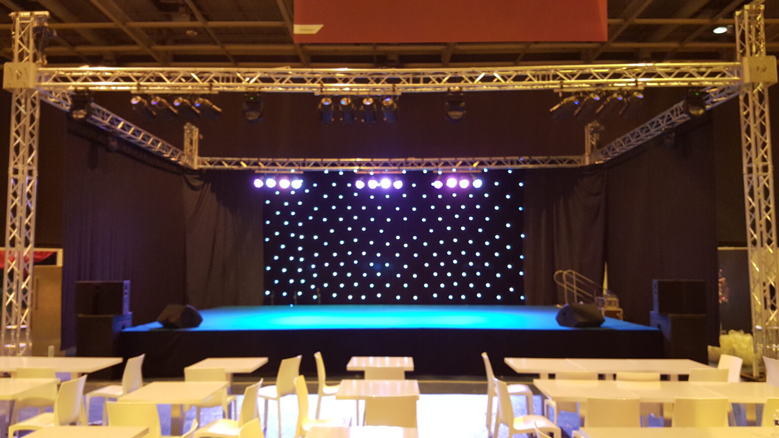 Rideau De Scène LED Étoilé - 4x3 M Avec Télécommande - Fond Ciel Étoilé